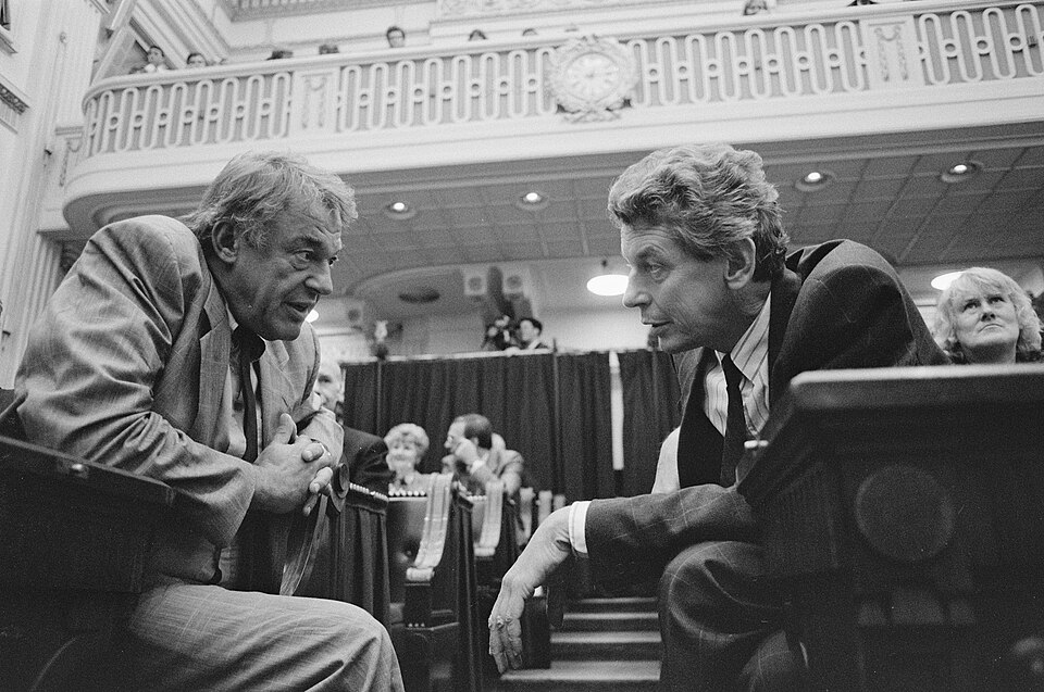 Hans van Mierlo en Wim Kok, 13 september 1989.