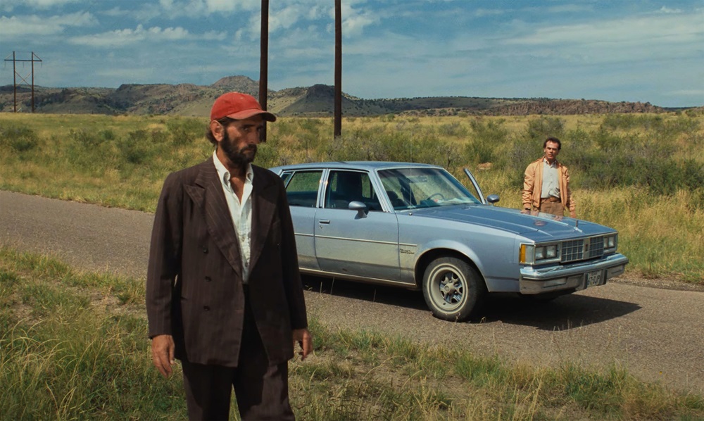 Harry Dean Stanton (links) in Paris,Texas, 1984.
