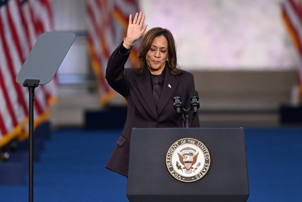 Kamala Harris geeft haar verkiezingsnederlaag toe. Washington, 6 november 2024.