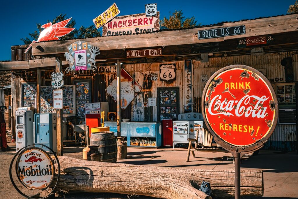 De nostalgische Hackberry General Store in Arizona.